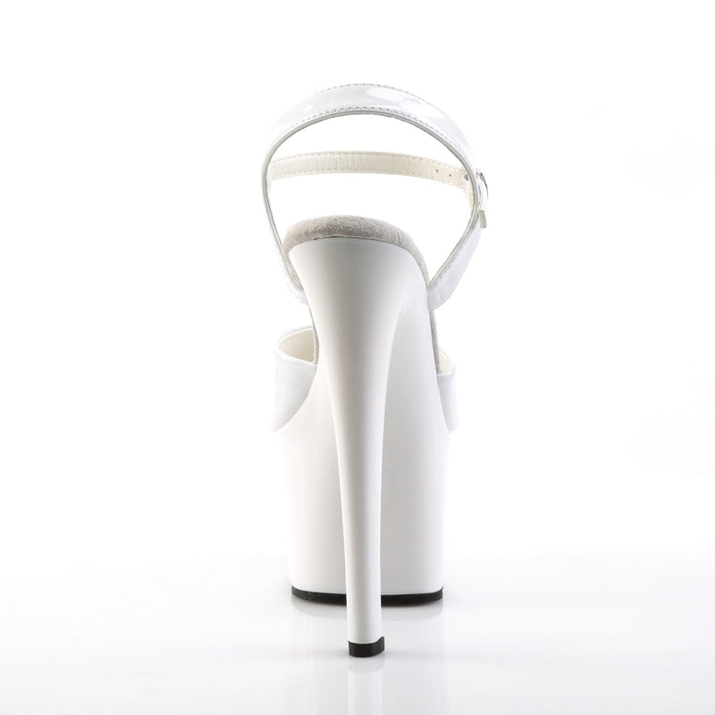 Pleaser SKY-309 Platform Sandal (White Patent/White)