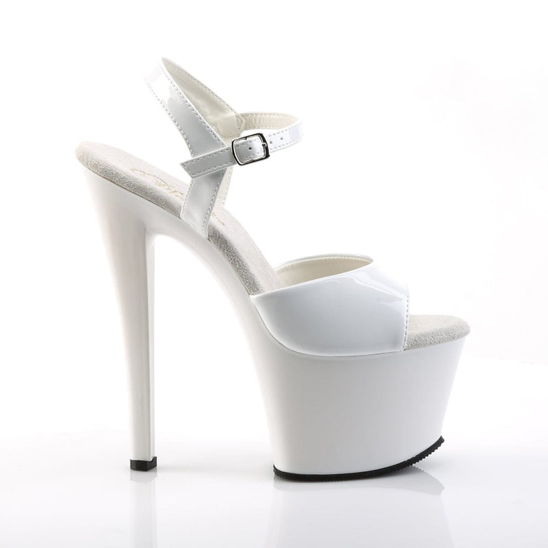 Pleaser SKY-309 Platform Sandal (White Patent/White)