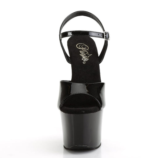 Pleaser SKY-309CHRS Platform Sandal (Black/Black-Silver AB RhinestoneTN)