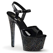Pleaser SKY-309MG Platform Sandal (Black/Black)