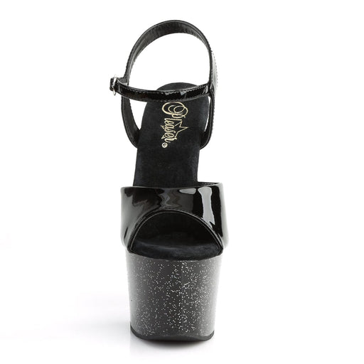 Pleaser SKY-309MG Platform Sandal (Black/Black)
