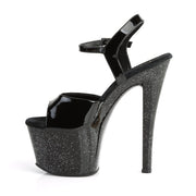 Pleaser SKY-309MG Platform Sandal (Black/Black)