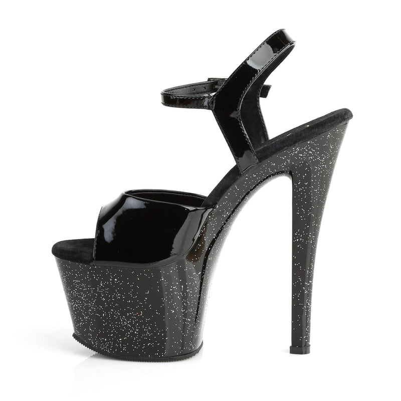 Pleaser SKY-309MG Platform Sandal (Black/Black)
