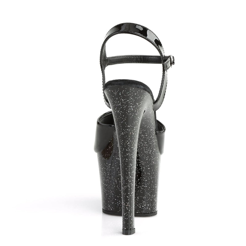 Pleaser SKY-309MG Platform Sandal (Black/Black)