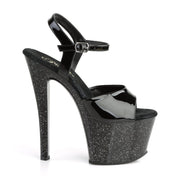 Pleaser SKY-309MG Platform Sandal (Black/Black)