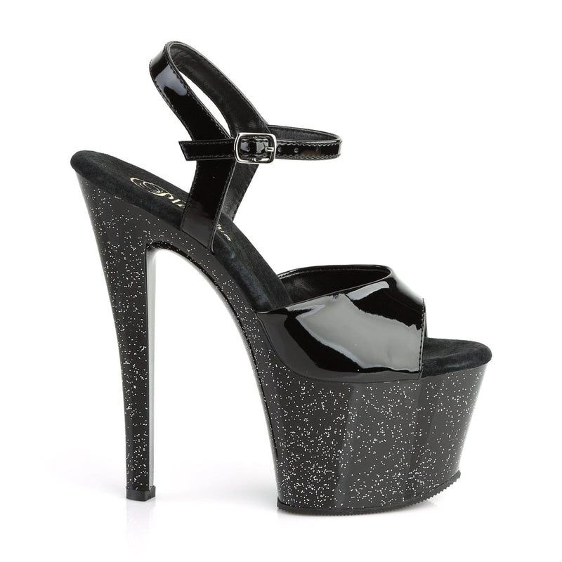 Pleaser SKY-309MG Platform Sandal (Black/Black)