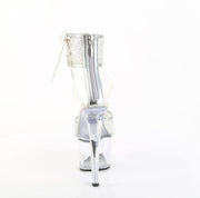 Pleaser SKY-324PREM-RSNT Clear TPU-Silver RS/Clear Platform Sandals