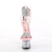 Pleaser SKY-327RSI Platform Sandal (Silver Multi Rhinestone-Baby Pink/Silver Rhinestone)