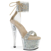 Pleaser SKY-327RSI Platform Sandal (Silver Multi Rhinestone-Nude/Silver Rhinestone) 5