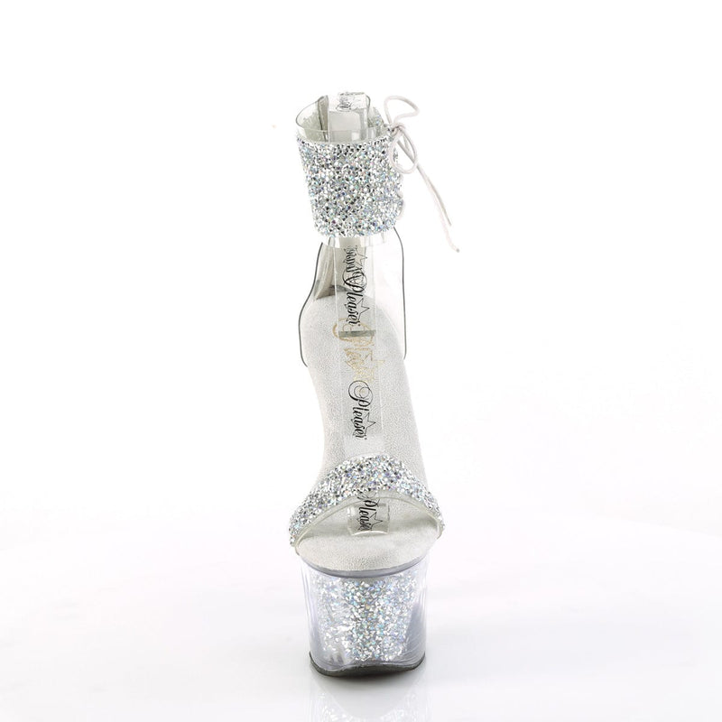 Pleaser SKY-327RSI Platform Sandal (Silver Multi Rhinestone-Silver/Silver Rhinestone)