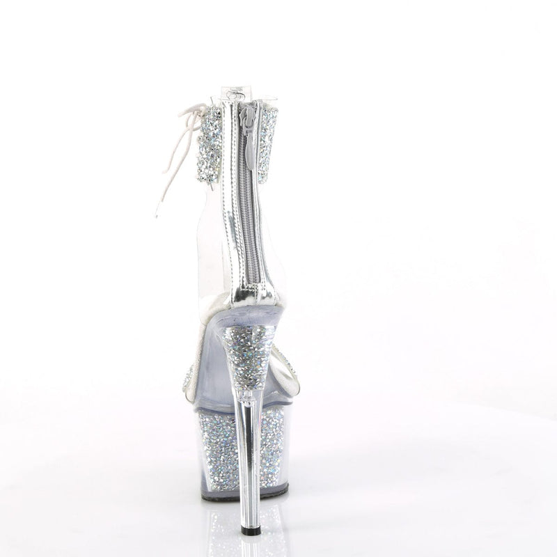 Pleaser SKY-327RSI Platform Sandal (Silver Multi Rhinestone-Silver/Silver Rhinestone)