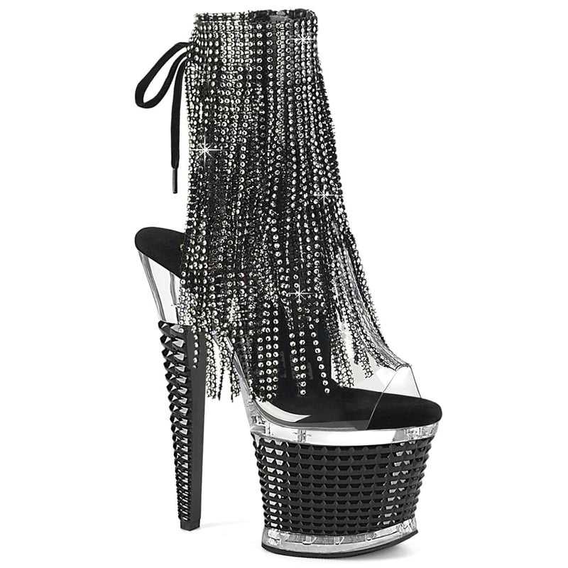 Pleaser SPECTATOR-1017RSF Platform Ankle Boot (Clear/Clear-Black) 6