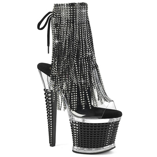 Pleaser SPECTATOR-1017RSF Platform Ankle Boot (Clear/Clear-Black) 6
