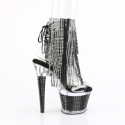 Pleaser SPECTATOR-1017RSF Platform Ankle Boot (Clear/Clear-Black)