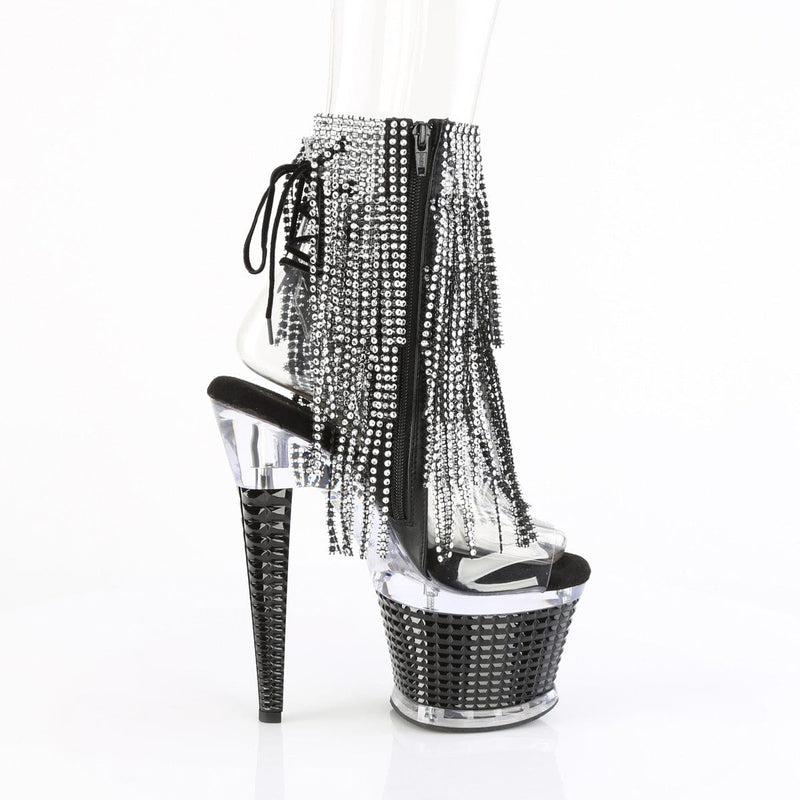 Pleaser SPECTATOR-1017RSF Platform Ankle Boot (Clear/Clear-Black)