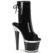 Pleaser SPECTATOR-1018 Platform Ankle Boot (Black Patent/Clear-Black) 6