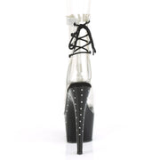Pleaser STARDUST-1018C-2RS Platform Ankle Boot (Clear/Black)