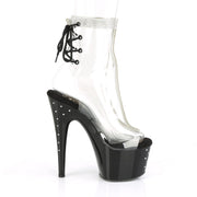 Pleaser STARDUST-1018C-2RS Platform Ankle Boot (Clear/Black) 5