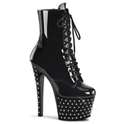 Pleaser STARDUST-1020-7 Platform Ankle Boot (Black/Black)