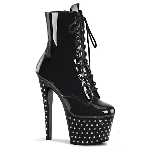Pleaser STARDUST-1020-7 Platform Ankle Boot (Black/Black)