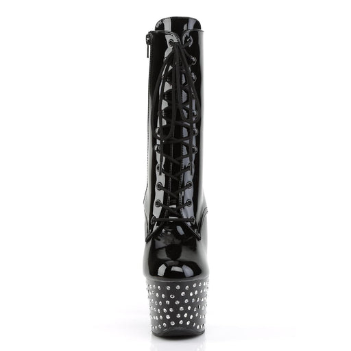 Pleaser STARDUST-1020-7 Platform Ankle Boot (Black/Black)