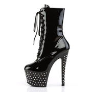 Pleaser STARDUST-1020-7 Platform Ankle Boot (Black/Black)