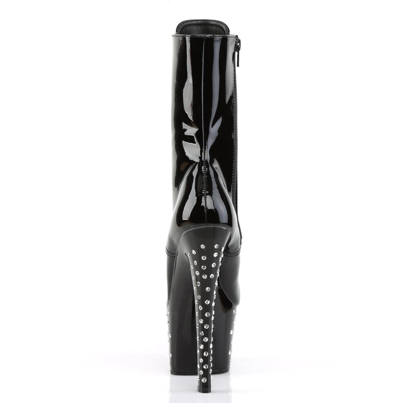 Pleaser STARDUST-1020-7 Platform Ankle Boot (Black/Black)