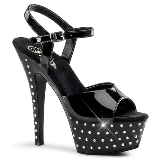 Pleaser STARDUST-609 Platform Sandal (Black Patent/Black)