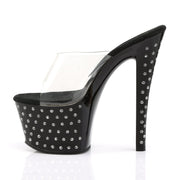 Pleaser STARDUST-701 Platform Slide (Clear/Black)