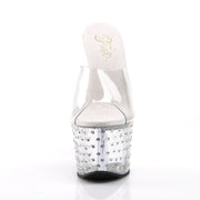 Pleaser STARDUST-701 Platform Slide (Clear/Clear)