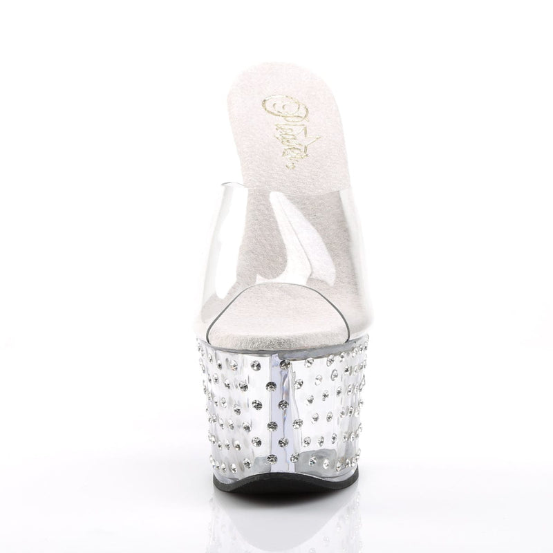 Pleaser STARDUST-701 Platform Slide (Clear/Clear)