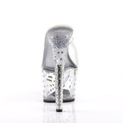 Pleaser STARDUST-701 Platform Slide (Clear/Clear)
