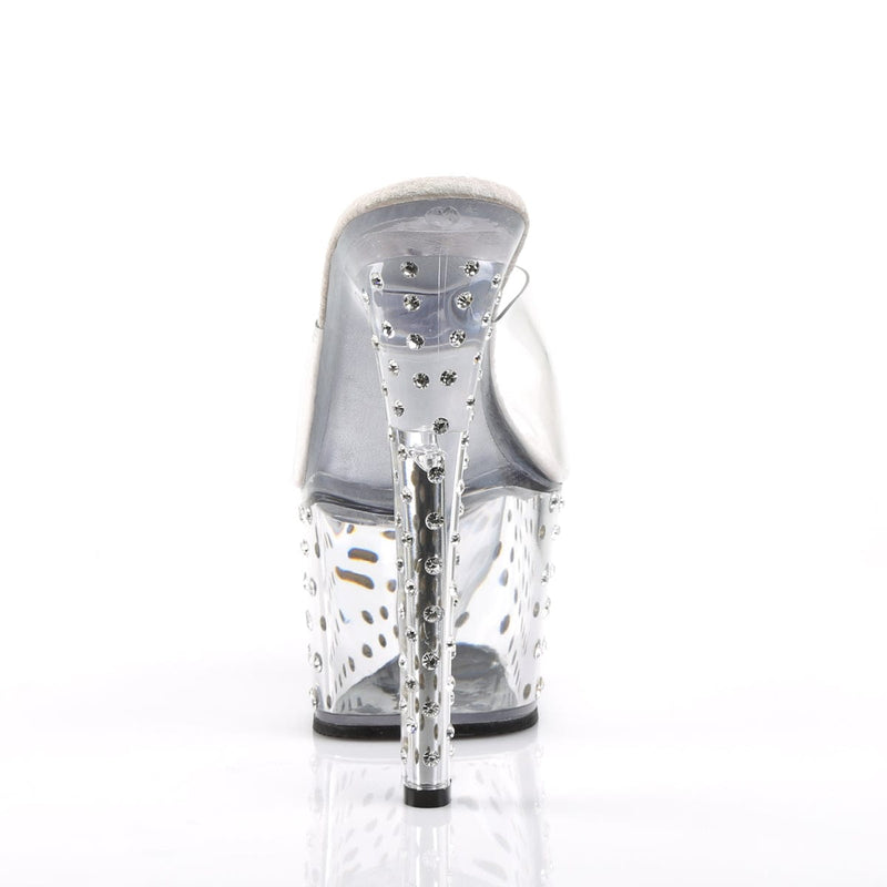 Pleaser STARDUST-701 Platform Slide (Clear/Clear)