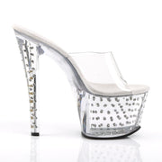 Pleaser STARDUST-701 Platform Slide (Clear/Clear)