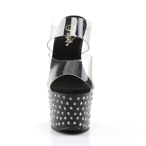 Pleaser STARDUST-702 Platform Slide (Clear/Black)