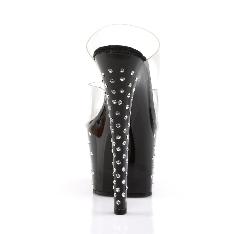 Pleaser STARDUST-702 Platform Slide (Clear/Black)