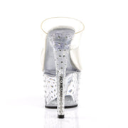 Pleaser STARDUST-702 Platform Slide (Clear/Clear)