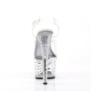 Pleaser STARDUST-708 Platform Sandal (Clear/Clear)