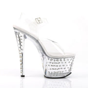 Pleaser STARDUST-708 Platform Sandal (Clear/Clear)