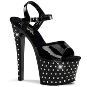 Pleaser STARDUST-709 Platform Sandal (Black Patent/Black)