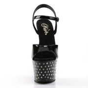 Pleaser STARDUST-709 Platform Sandal (Black Patent/Black)