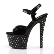 Pleaser STARDUST-709 Platform Sandal (Black Patent/Black)