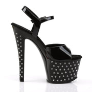 Pleaser STARDUST-709 Platform Sandal (Black Patent/Black)