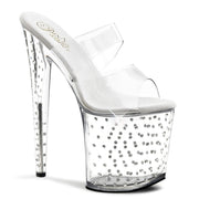 Pleaser STARDUST-802 Platform Slide (Clear/Clear)