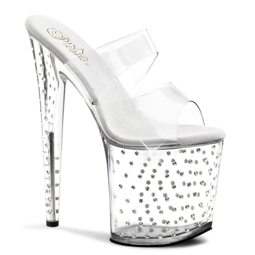 Pleaser STARDUST-802 Platform Slide (Clear/Clear)