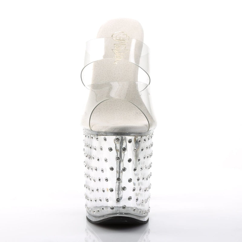 Pleaser STARDUST-802 Platform Slide (Clear/Clear)