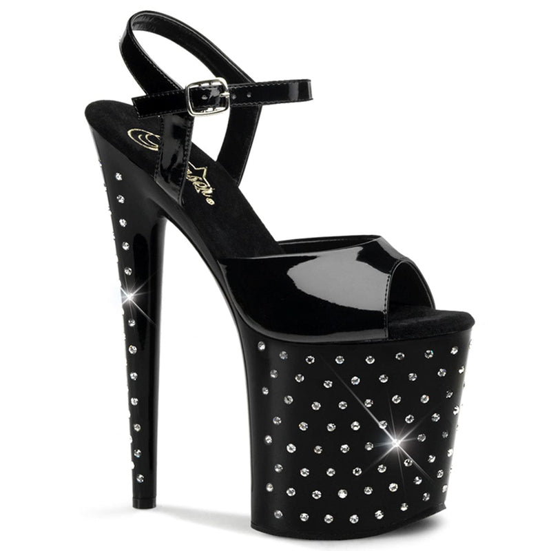 Pleaser STARDUST-809 Platform Sandal (Black Patent/Black)