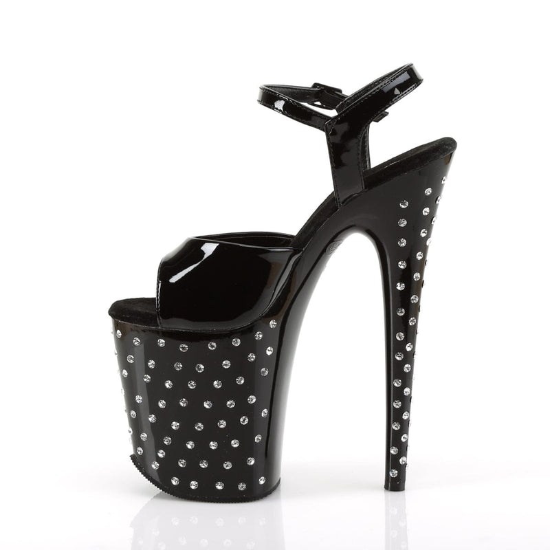 Pleaser STARDUST-809 Platform Sandal (Black Patent/Black)