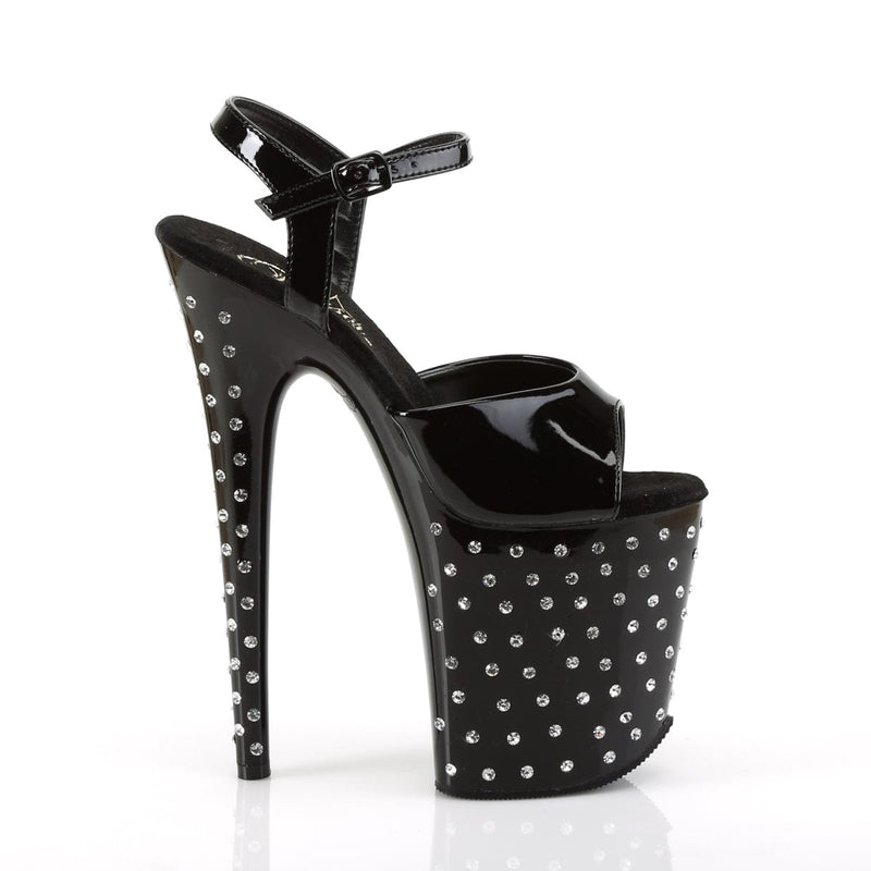 Pleaser STARDUST-809 Platform Sandal (Black Patent/Black)