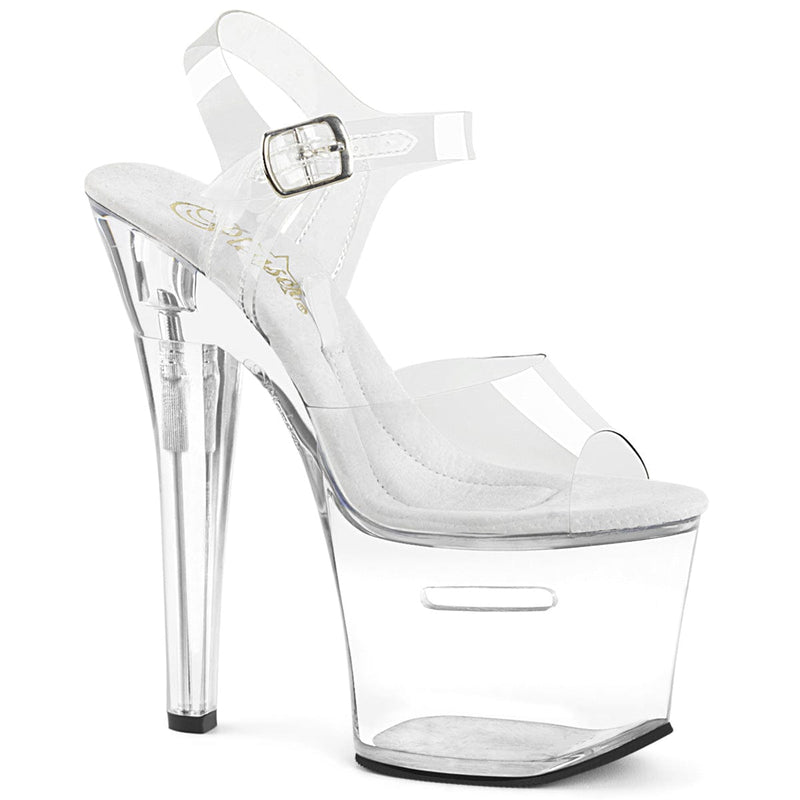 Pleaser TIPJAR-708RAD Clear/Clear